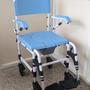 Drrizle duo shower chair cum commode chair
