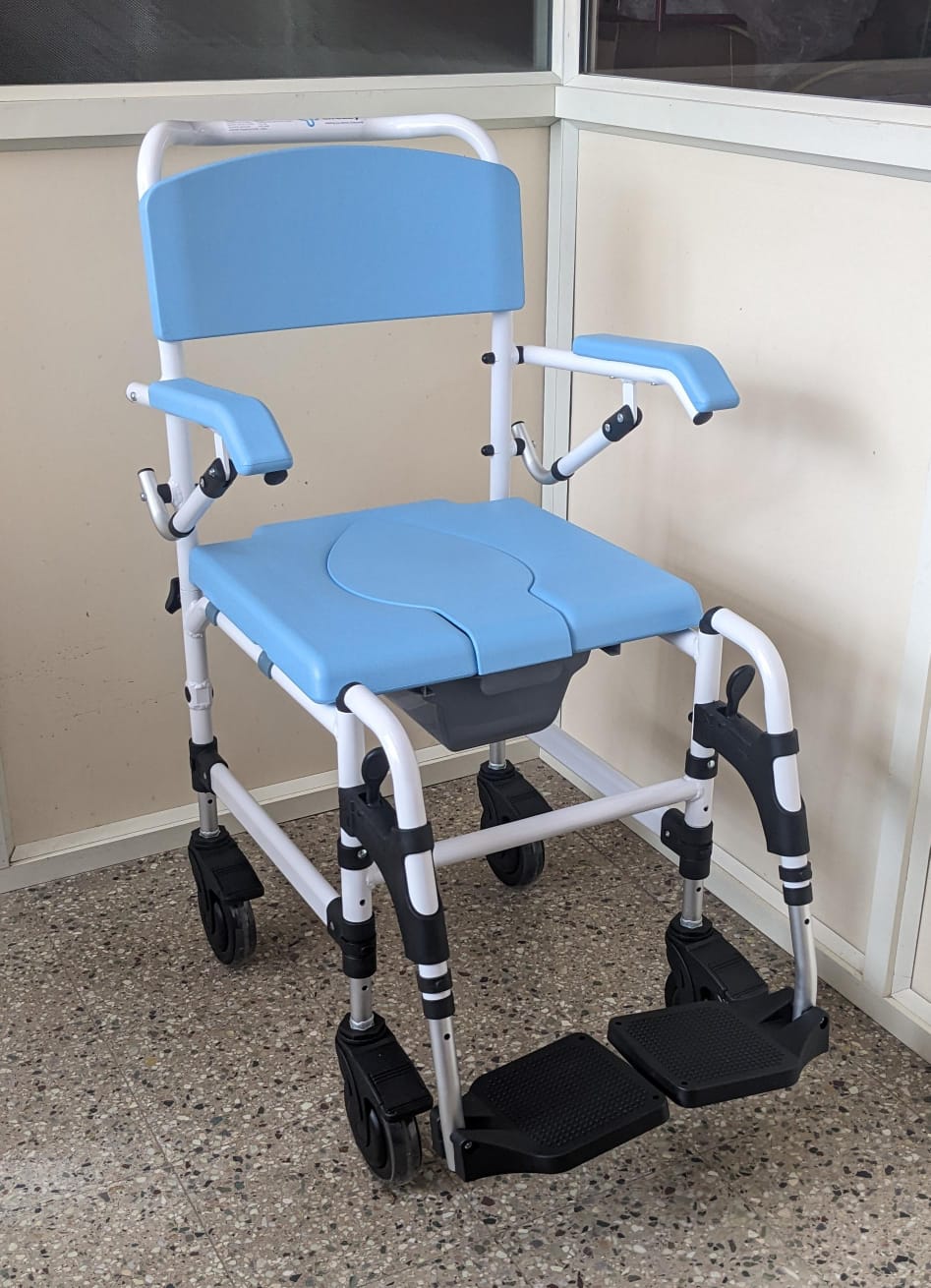 Drrizle duo shower chair cum commode chair